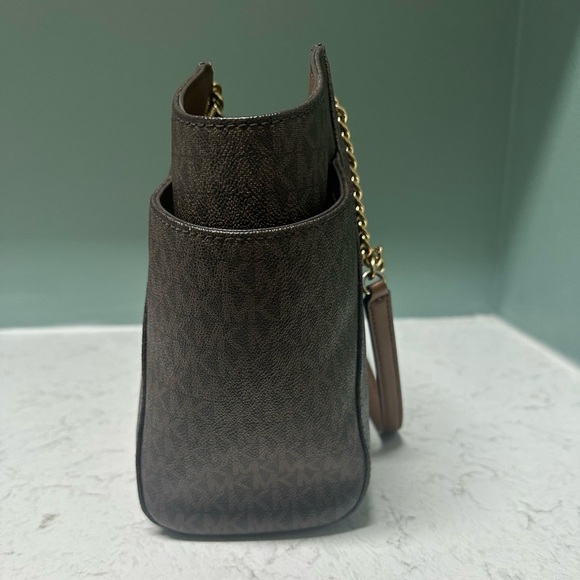 Brown & Tan Michael Kors logo purse - Picture 6 of 13